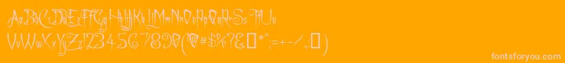 Шрифт CharmingFont – розовые шрифты на оранжевом фоне