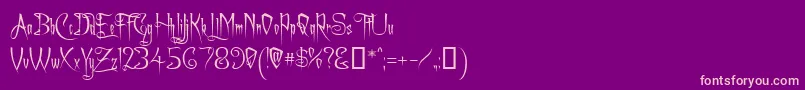 CharmingFont Font – Pink Fonts on Purple Background