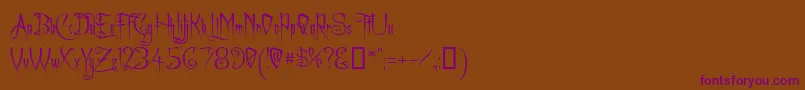 Police CharmingFont – polices violettes sur fond brun