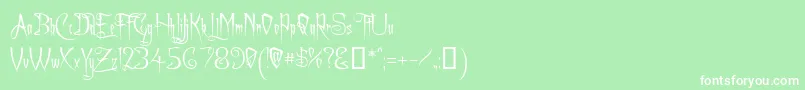 フォントCharmingFont – 緑の背景に白い文字