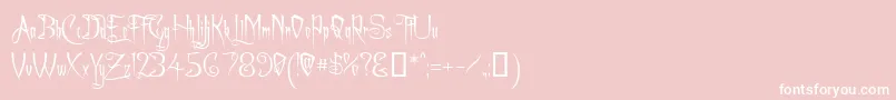 フォントCharmingFont – ピンクの背景に白い文字