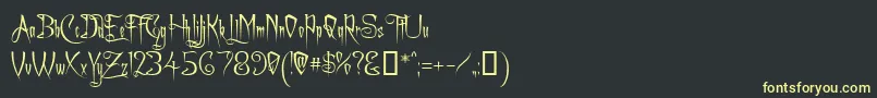 CharmingFont Font – Yellow Fonts on Black Background