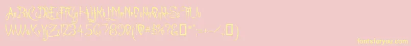 CharmingFont Font – Yellow Fonts on Pink Background