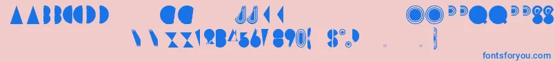 PrismaRegular Font – Blue Fonts on Pink Background