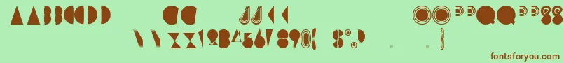 PrismaRegular Font – Brown Fonts on Green Background