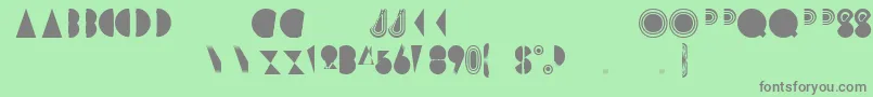 PrismaRegular Font – Gray Fonts on Green Background