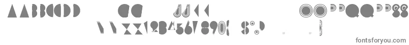 PrismaRegular-fontti – harmaat kirjasimet valkoisella taustalla
