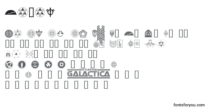 Czcionka Galab – alfabet, cyfry, specjalne znaki