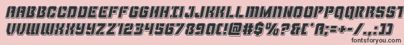 Thundertrooperpunchital Font – Black Fonts on Pink Background