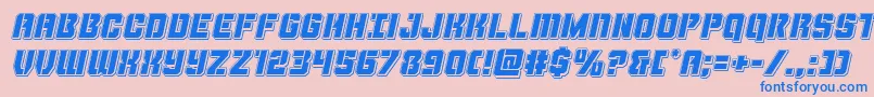 Thundertrooperpunchital Font – Blue Fonts on Pink Background