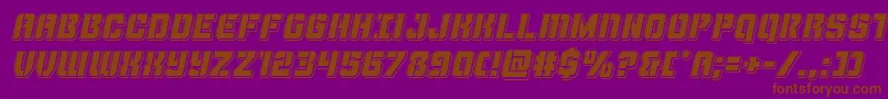 Thundertrooperpunchital Font – Brown Fonts on Purple Background