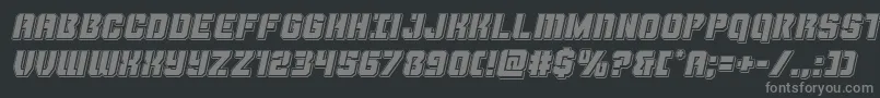 Thundertrooperpunchital Font – Gray Fonts on Black Background