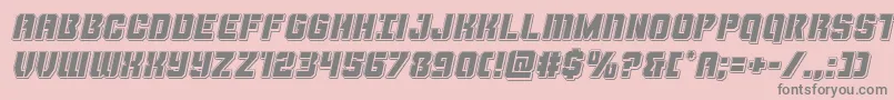 Thundertrooperpunchital Font – Gray Fonts on Pink Background