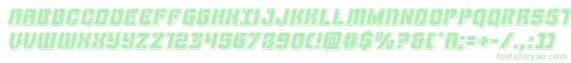 Thundertrooperpunchital Font – Green Fonts on White Background