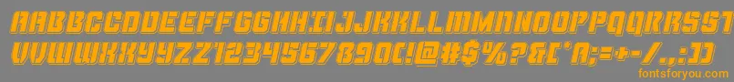 Thundertrooperpunchital Font – Orange Fonts on Gray Background