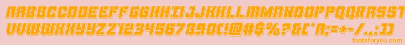 Thundertrooperpunchital Font – Orange Fonts on Pink Background