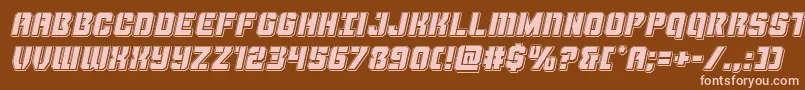 Thundertrooperpunchital Font – Pink Fonts on Brown Background