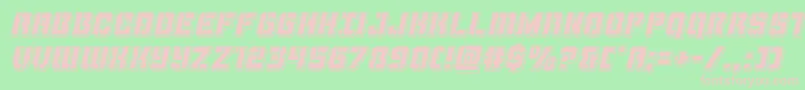 Thundertrooperpunchital Font – Pink Fonts on Green Background