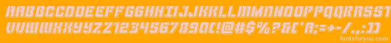 Thundertrooperpunchital Font – Pink Fonts on Orange Background