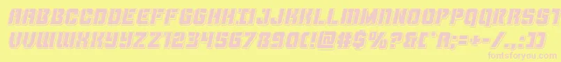 Thundertrooperpunchital Font – Pink Fonts on Yellow Background