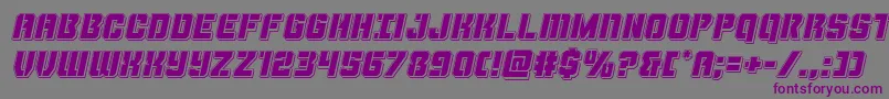 Thundertrooperpunchital Font – Purple Fonts on Gray Background