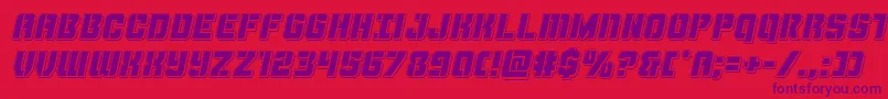 Thundertrooperpunchital Font – Purple Fonts on Red Background