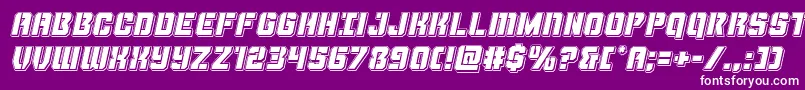 Thundertrooperpunchital Font – White Fonts on Purple Background