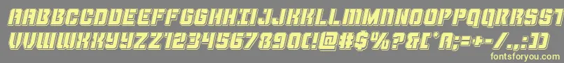 Thundertrooperpunchital Font – Yellow Fonts on Gray Background