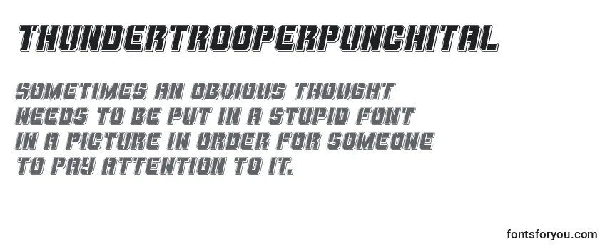 Шрифт Thundertrooperpunchital