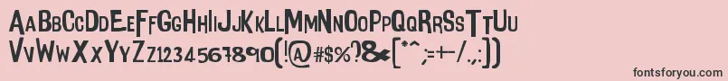 IntensaFuente Font – Black Fonts on Pink Background
