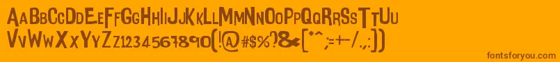 IntensaFuente Font – Brown Fonts on Orange Background