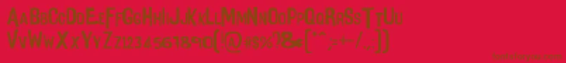 IntensaFuente Font – Brown Fonts on Red Background