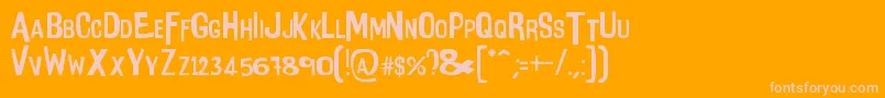 IntensaFuente Font – Pink Fonts on Orange Background