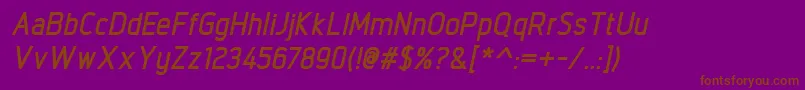 IntropolBolditalic Font – Brown Fonts on Purple Background