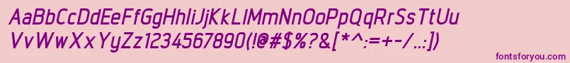 IntropolBolditalic Font – Purple Fonts on Pink Background