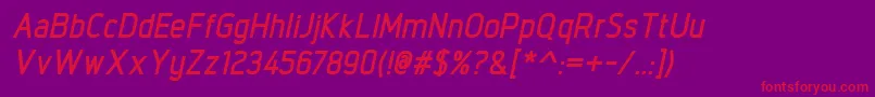 IntropolBolditalic Font – Red Fonts on Purple Background