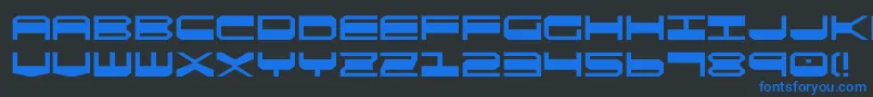 Qgear Font – Blue Fonts on Black Background