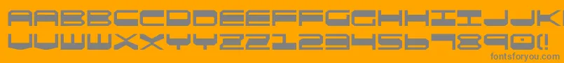 Qgear Font – Gray Fonts on Orange Background