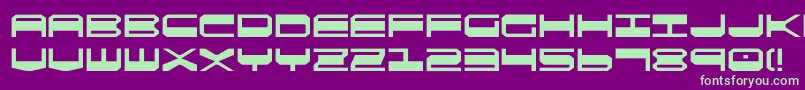 Qgear Font – Green Fonts on Purple Background