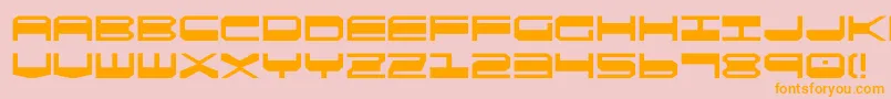 Qgear Font – Orange Fonts on Pink Background