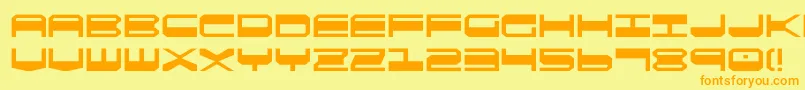 Qgear Font – Orange Fonts on Yellow Background