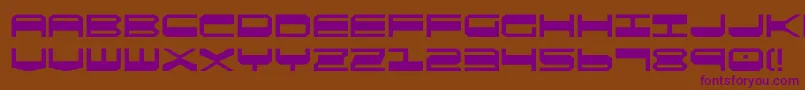 Qgear Font – Purple Fonts on Brown Background