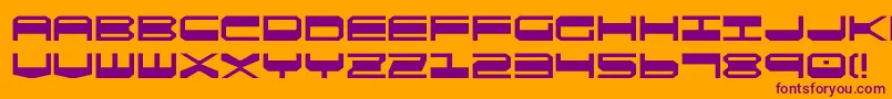 Qgear Font – Purple Fonts on Orange Background