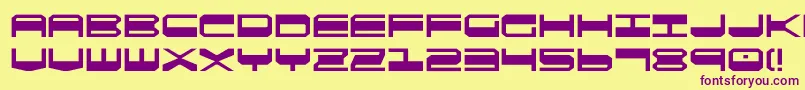 Qgear Font – Purple Fonts on Yellow Background