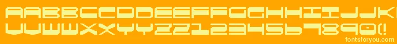 Qgear Font – Yellow Fonts on Orange Background