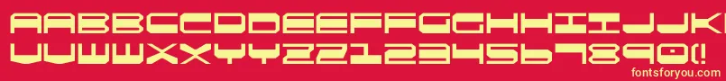 Qgear Font – Yellow Fonts on Red Background