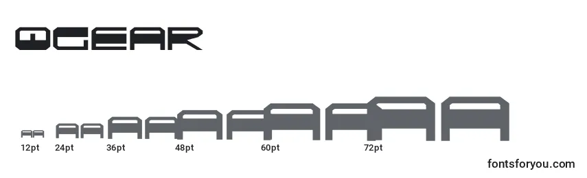Размеры шрифта Qgear