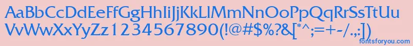 Frizquadratagtt Font – Blue Fonts on Pink Background