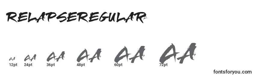 Размеры шрифта RelapseRegular (113713)