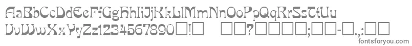 Mira-fontti – harmaat kirjasimet valkoisella taustalla